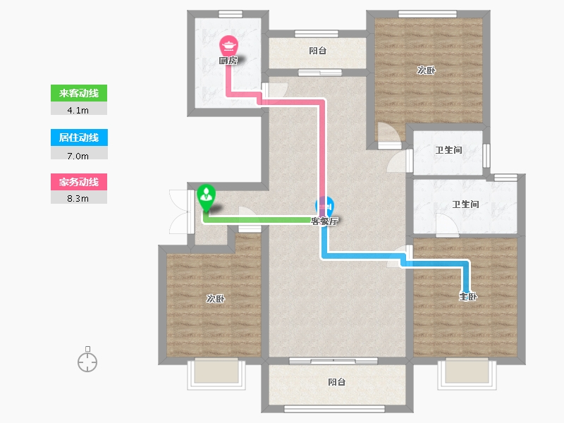 河北省-邯郸市-阳光东尚-111.20-户型库-动静线