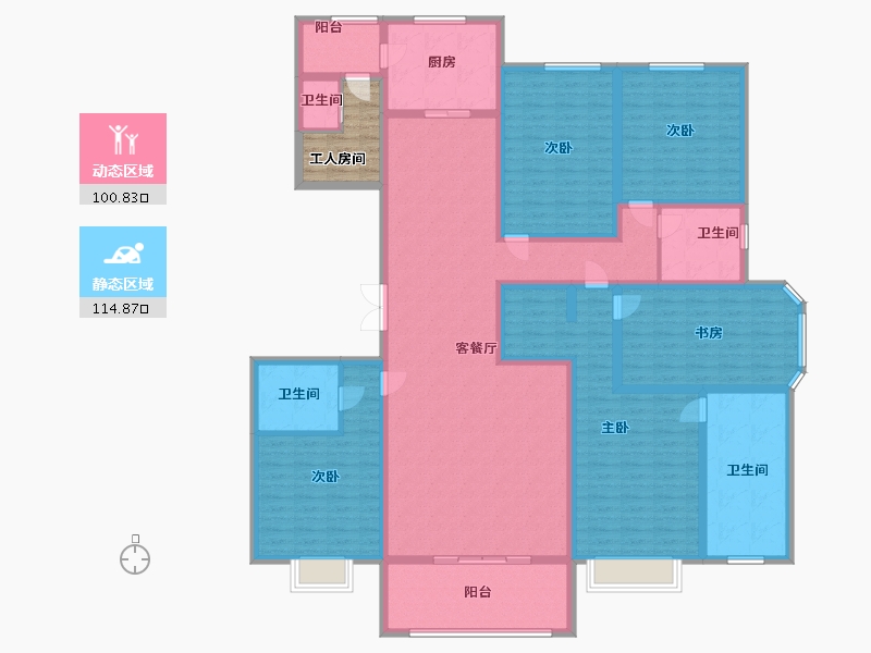 河北省-邯郸市-御赵金台-198.39-户型库-动静分区