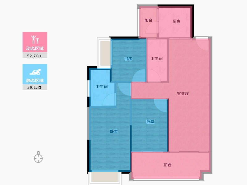 广东省-广州市-保利越秀岭南林语-84.01-户型库-动静分区