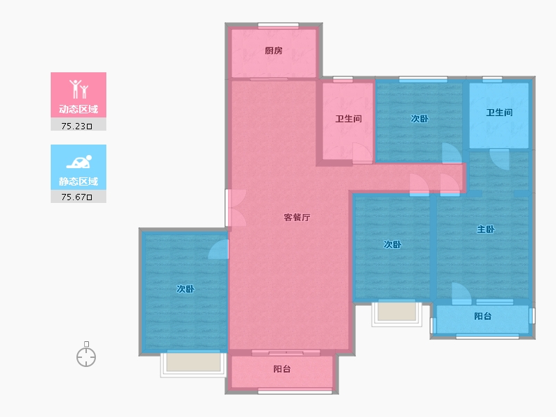 河北省-邢台市-天一华府-136.25-户型库-动静分区