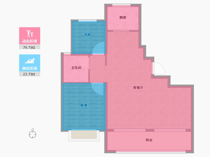 安徽省-合肥市-蜀熙府-92.00-户型库-动静分区