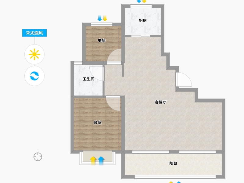 安徽省-合肥市-蜀熙府-92.00-户型库-采光通风