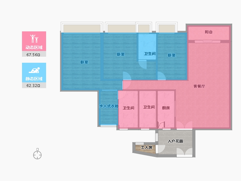 广东省-广州市-嘉裕公馆-126.90-户型库-动静分区