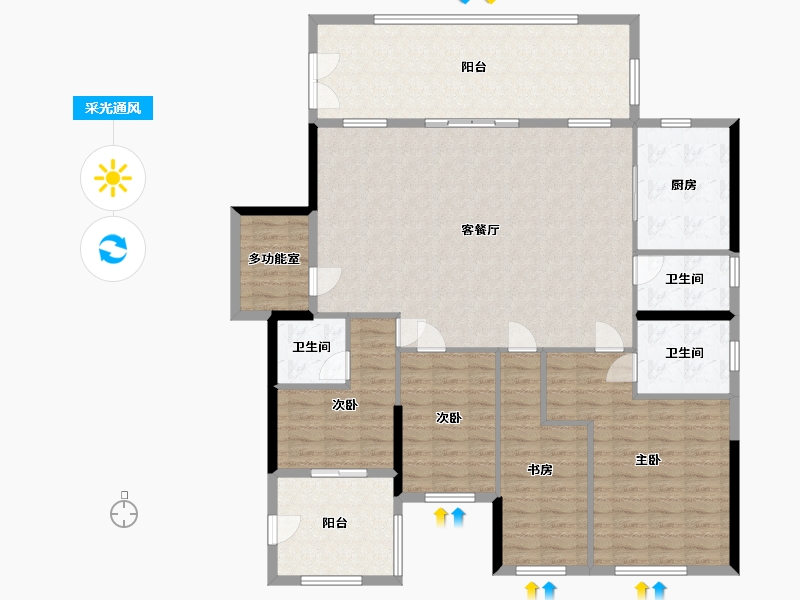 广东省-汕头市-御海天禧-157.27-户型库-采光通风