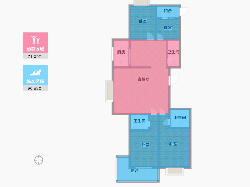 山西省-太原市-云水世纪明珠-145.24-户型库-动静分区