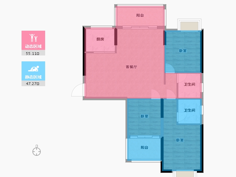 福建省-南平市-凯旋城-93.00-户型库-动静分区