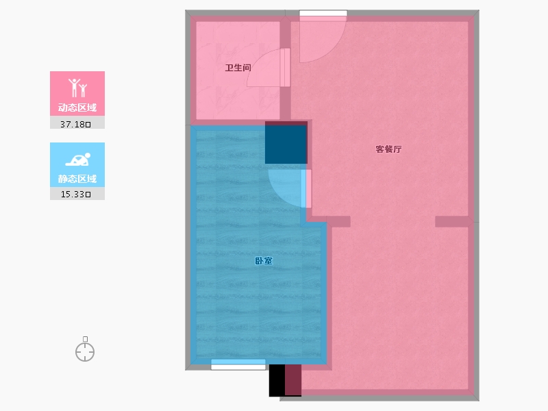 江苏省-扬州市-旺庭公馆-45.99-户型库-动静分区