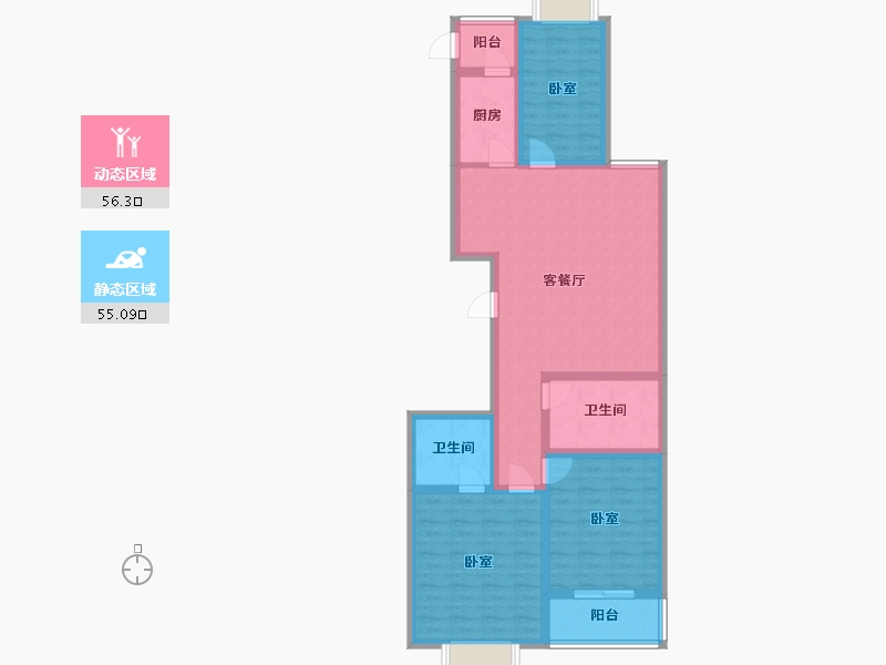 山西省-太原市-云水世纪明珠-99.14-户型库-动静分区