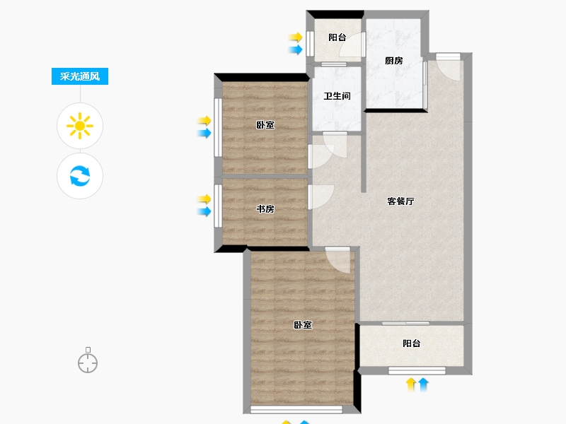 广东省-深圳市-福盈中央山-75.07-户型库-采光通风