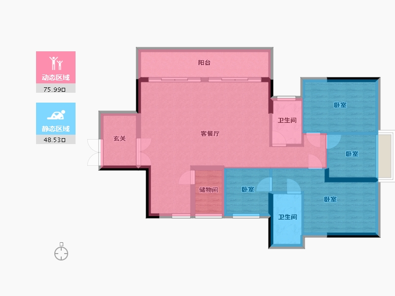 广东省-广州市-越秀滨海珺城-112.89-户型库-动静分区