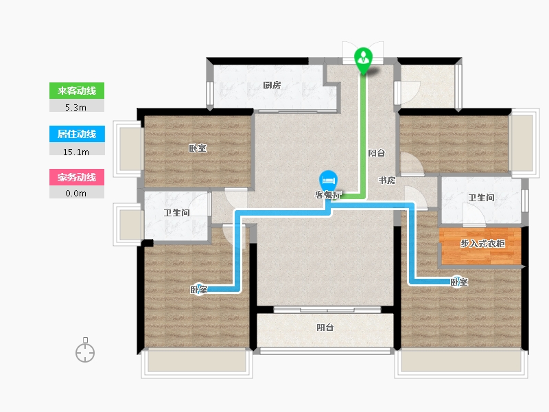 广东省-广州市-万科欧泊-115.23-户型库-动静线