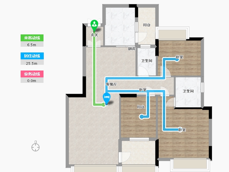 广东省-广州市-越秀滨海珺城-101.38-户型库-动静线