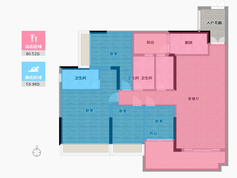 广东省-广州市-越秀滨海珺城-132.00-户型库-动静分区