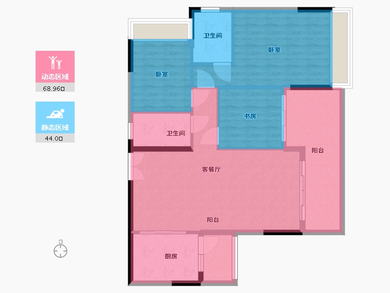 广东省-广州市-越秀滨海珺城-103.00-户型库-动静分区