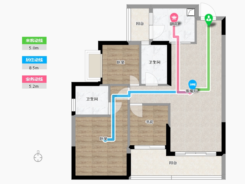 广东省-广州市-芙蓉春晓-79.41-户型库-动静线