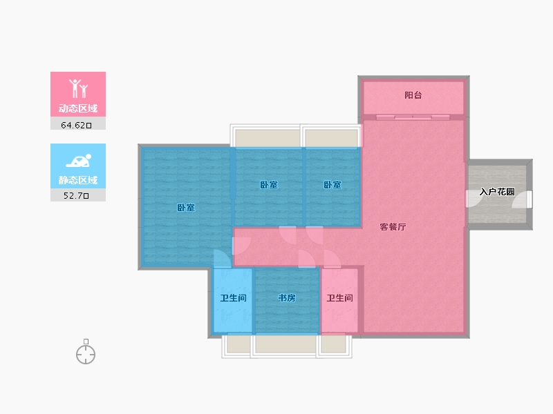 广东省-广州市-东城华庭-114.12-户型库-动静分区