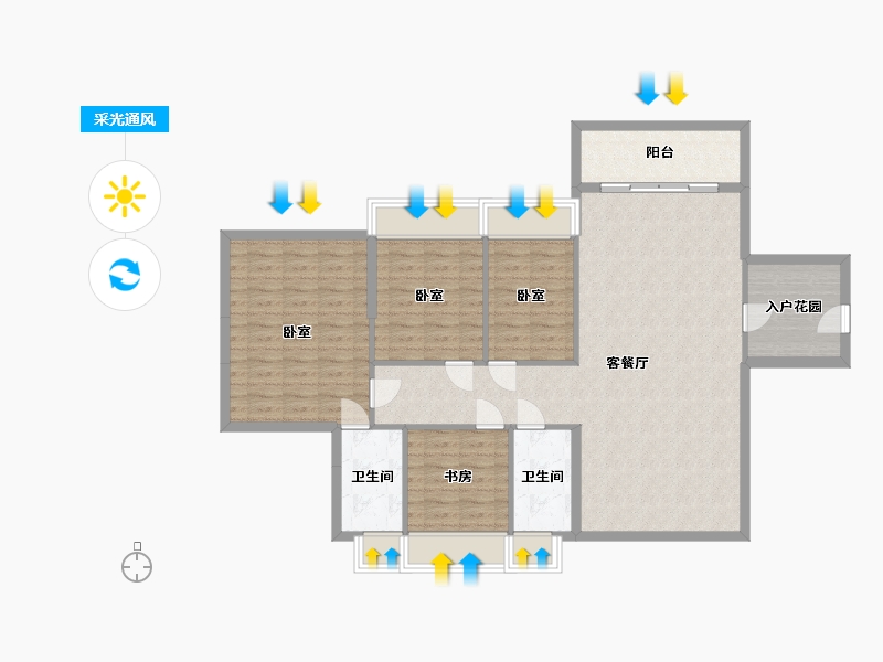 广东省-广州市-东城华庭-114.12-户型库-采光通风