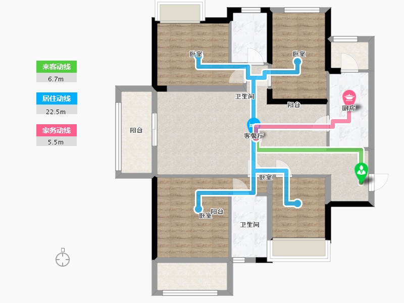 湖北省-宜昌市-御江一品-100.19-户型库-动静线