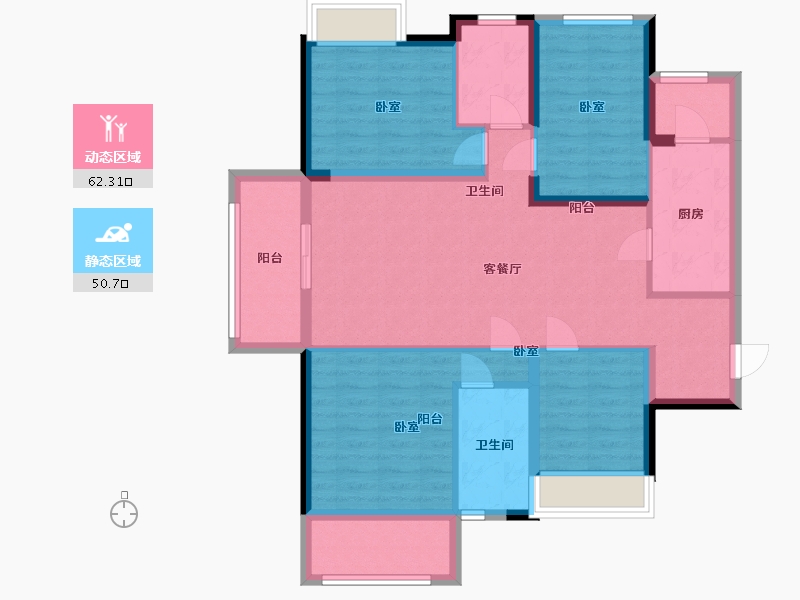 湖北省-宜昌市-御江一品-100.19-户型库-动静分区