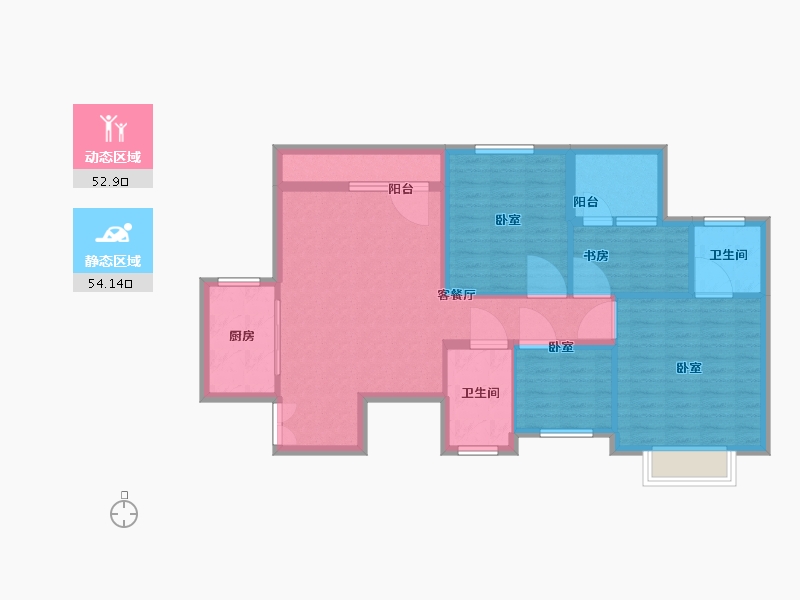 湖北省-武汉市-中部慧谷二期-96.19-户型库-动静分区