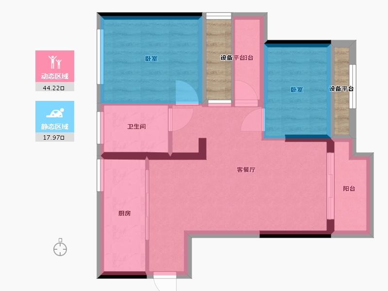 湖北省-武汉市-陌陌屋-58.81-户型库-动静分区