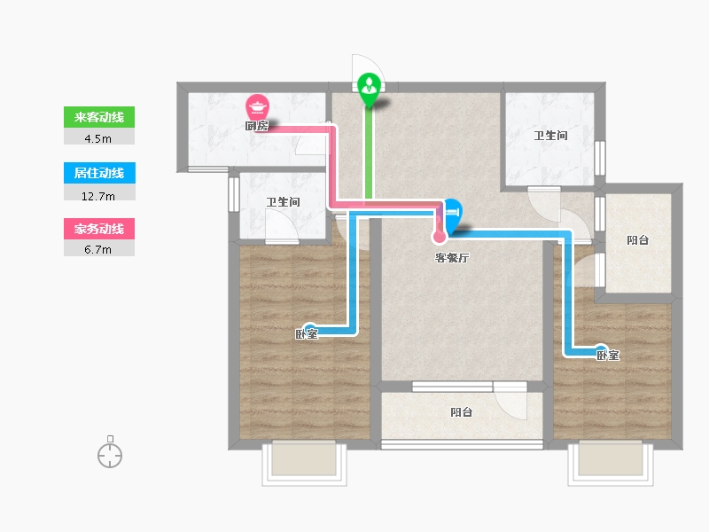 湖北省-武汉市-中部慧谷二期-74.06-户型库-动静线