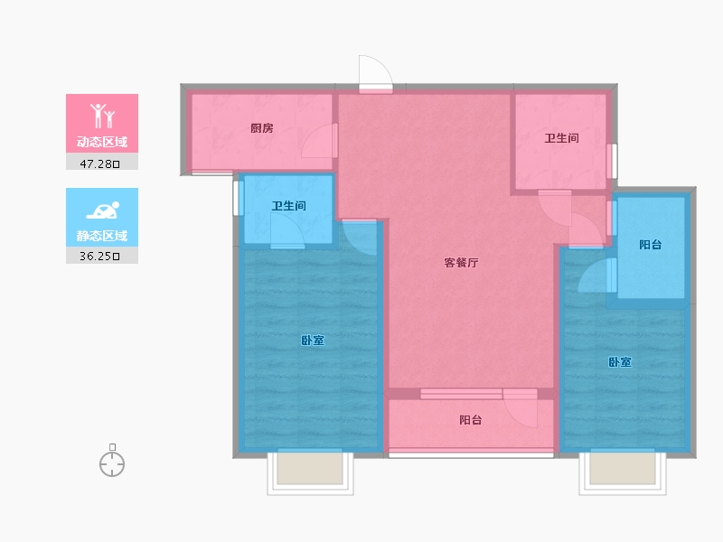 湖北省-武汉市-中部慧谷二期-74.06-户型库-动静分区