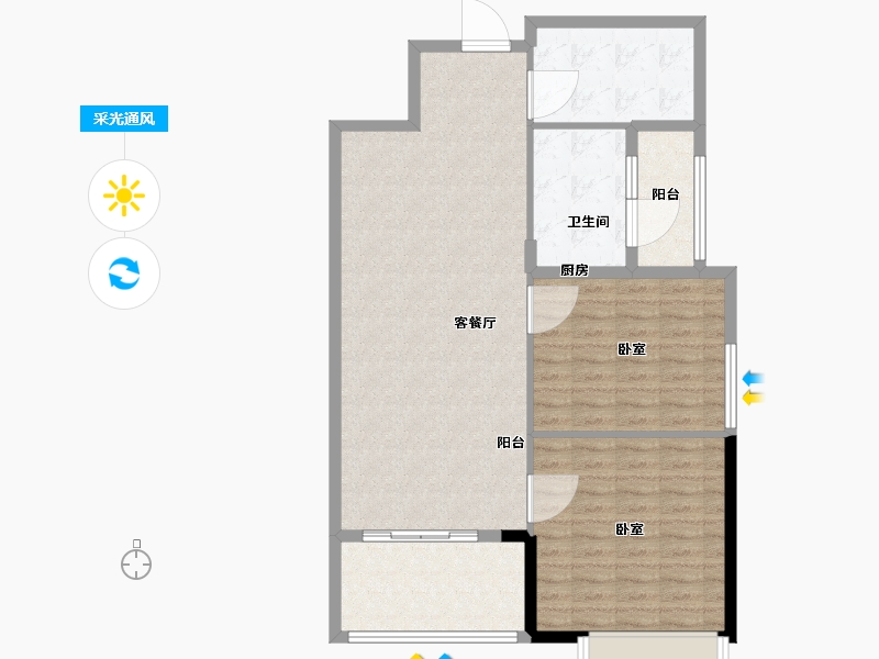 湖北省-宜昌市-御江一品-100.18-户型库-采光通风