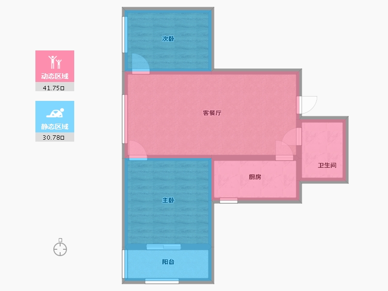 山西省-太原市-金林雅苑-64.26-户型库-动静分区