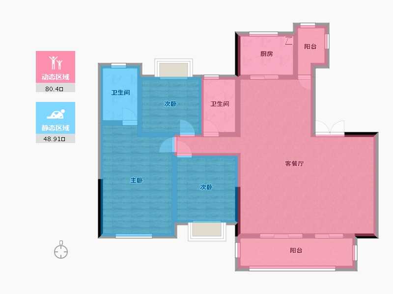 四川省-成都市-兰台府-115.84-户型库-动静分区