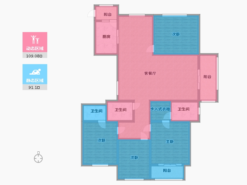 山西省-太原市-丰沃悦湖城-180.59-户型库-动静分区