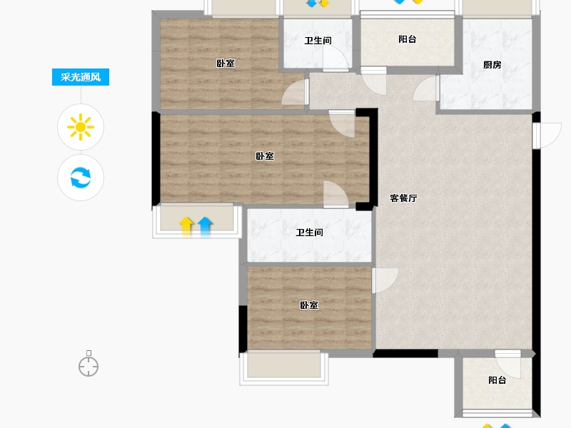 湖北省-武汉市-陌陌屋-101.15-户型库-采光通风