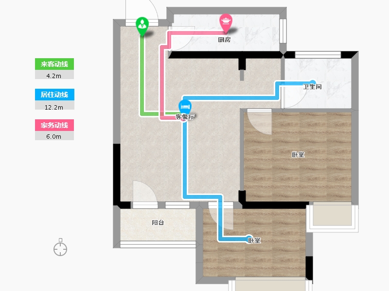 湖北省-武汉市-陌陌屋-60.00-户型库-动静线