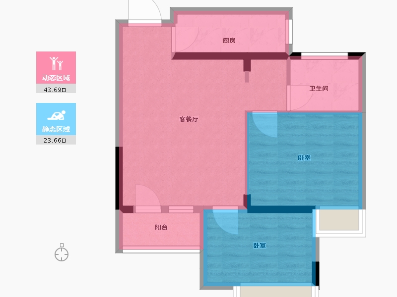 湖北省-武汉市-陌陌屋-60.00-户型库-动静分区