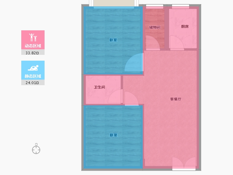 湖北省-武汉市-奥特莱斯V公寓-52.01-户型库-动静分区