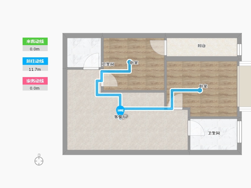 湖北省-武汉市-奥特莱斯V公寓-52.24-户型库-动静线