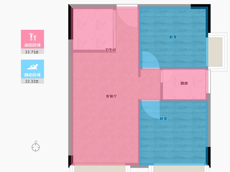 湖北省-武汉市-奥特莱斯V公寓-51.01-户型库-动静分区