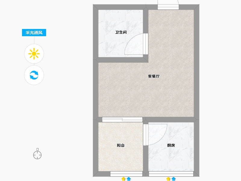 湖北省-武汉市-汉北广场国际公寓-31.00-户型库-采光通风