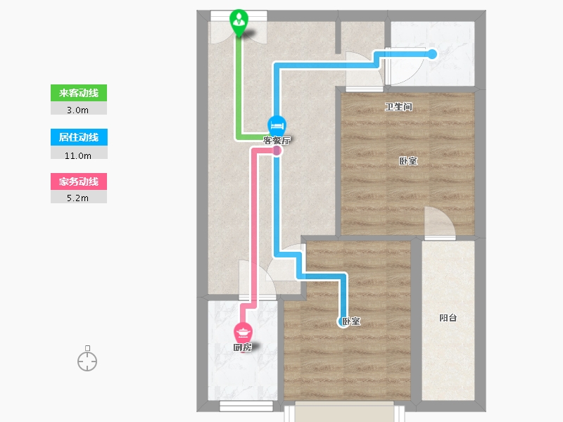 湖北省-武汉市-奥特莱斯V公寓-49.01-户型库-动静线