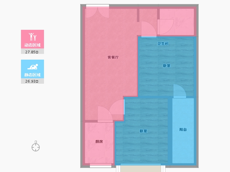 湖北省-武汉市-奥特莱斯V公寓-49.01-户型库-动静分区