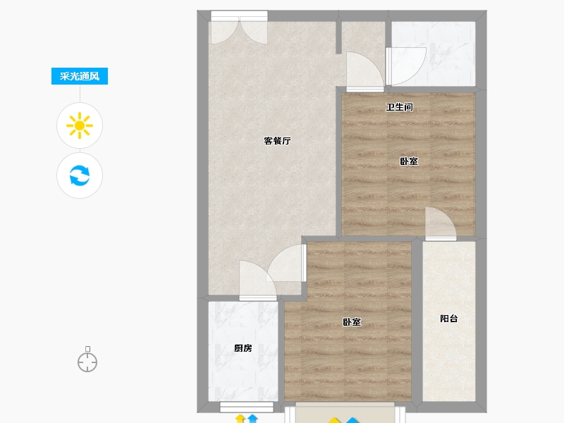 湖北省-武汉市-奥特莱斯V公寓-49.01-户型库-采光通风