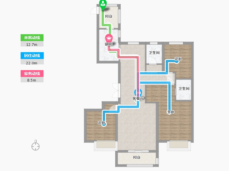 河北省-邢台市-天一华府-100.82-户型库-动静线