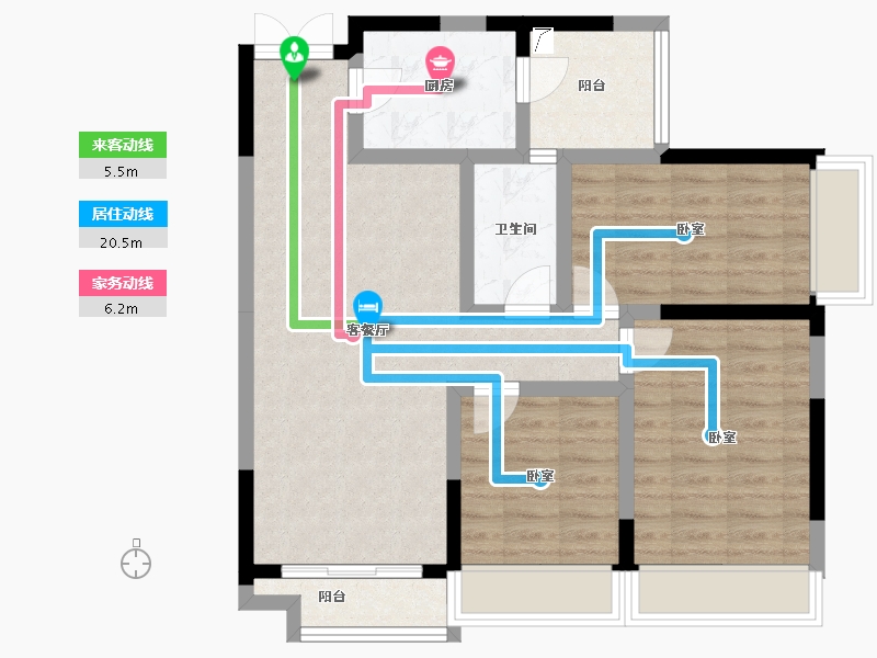 湖北省-武汉市-光谷新世界-79.35-户型库-动静线