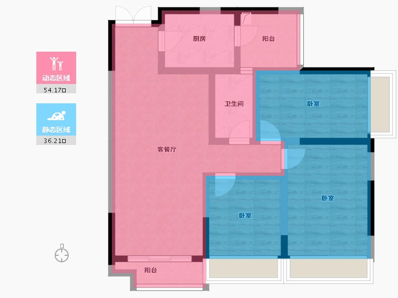 湖北省-武汉市-光谷新世界-79.35-户型库-动静分区