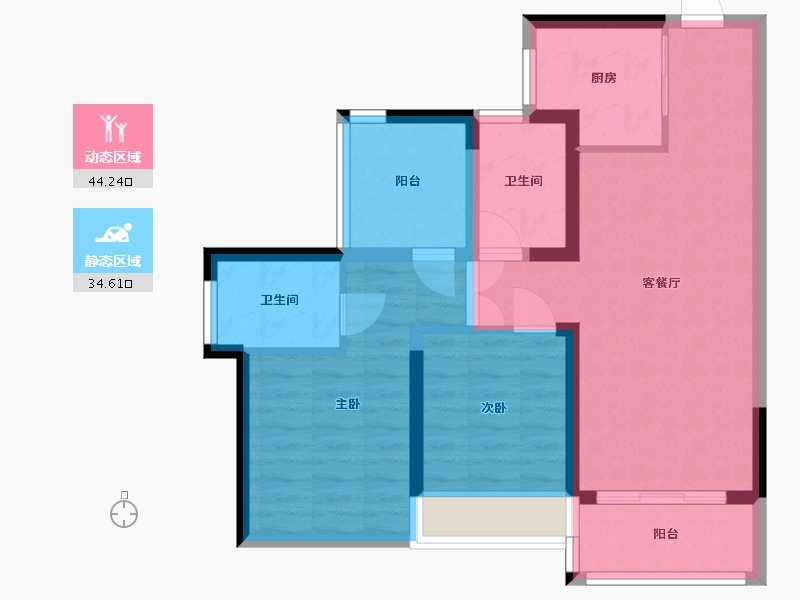 广东省-深圳市-远洋天著华府-69.57-户型库-动静分区