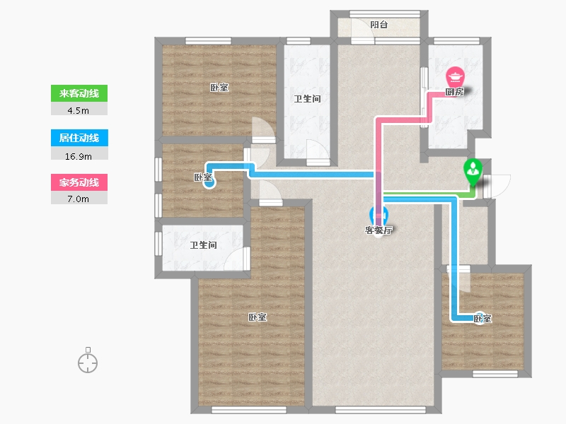 辽宁省-大连市-国运壹号-119.17-户型库-动静线