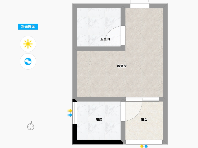 湖北省-武汉市-汉北广场国际公寓-33.01-户型库-采光通风