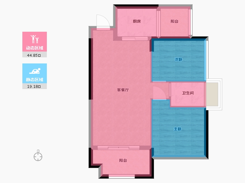 湖南省-衡阳市-金港水岸-57.60-户型库-动静分区