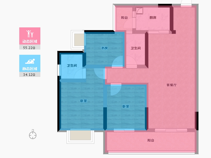 云南省-玉溪市-金-78.00-户型库-动静分区