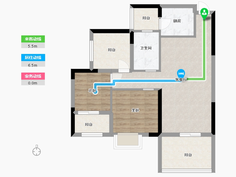 湖南省-衡阳市-金港水岸-70.90-户型库-动静线